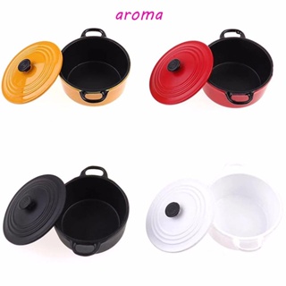 Aroma หม้อต้มน้ําจําลอง ขนาดเล็ก 1:12 สําหรับตกแต่งบ้านตุ๊กตา