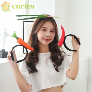 Curtes ที่คาดผม ผัก ผลไม้ หัวหอม สีเขียว แครอท แตงโม ผักกาดขาว อาหารจีน สําหรับผู้หญิง