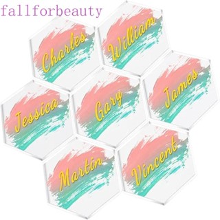 Fallforbeauty การ์ดอะคริลิคเปล่า สีโปร่งใส สําหรับตกแต่งโต๊ะ งานแต่งงาน ปาร์ตี้ DIY