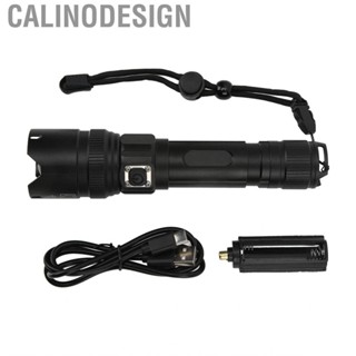 Calinodesign P50  Zoomable Flashlight USB Rechargeable Torch 5 Modes Lighting For CampingX