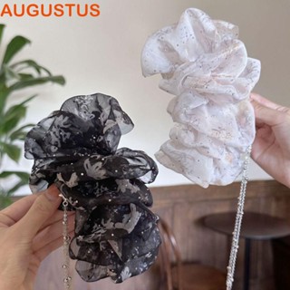 Augustus กิ๊บติดผม ผ้าชีฟอง ประดับโบว์ หลายชั้น สไตล์เกาหลี