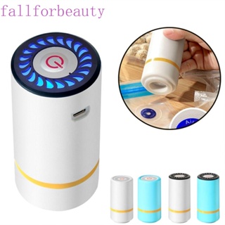 Fallforbeauty เครื่องซีลสูญญากาศ รักษาความสด ขนาดเล็ก ชาร์จ USB สําหรับถนอมอาหาร