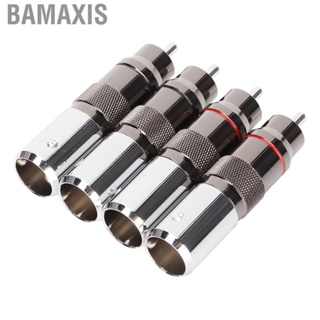 Bamaxis RCA Plug  DIY Parts Rich Details RCA Connector Adapter Chrome Plated Welding for Coaxial Cable 11.5mm Diameter