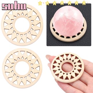 Suhuhd ฐานวางลูกบอลคริสตัล แบบไม้ ทนทาน สําหรับตกแต่ง