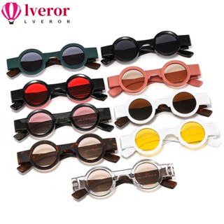 Lveror แว่นตากันแดด ทรงกลม ขนาดเล็ก เลนส์มหาสมุทร UV400