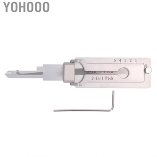 Yohooo Key Decoder  Clear Scale High Accuracy Pick Hook Tool Stainless Steel for Maintenance