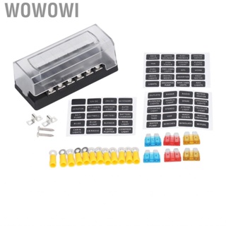 Wowowi 6 Way  Fuse Block Box with Indicator 30A  Heat Resistant for Cars RVs Yachts Ships 12‑32V