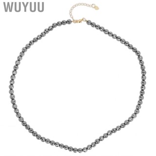 Wuyuu Terahertz Round Beads Necklace 128 Facets Natural Stone CHW