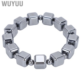 Wuyuu 0.4in Terahertz Bracelet Rectangle Beads Good Thermal