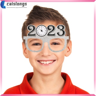 Caislongs ถุงน่องแว่นตากันแดด กระดาษ ลายคริสต์มาส ปีใหม่ 2023 9 ชิ้น