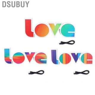 Dsubuy Love Letter Night Light Hangable Desktop  Neon Lamp Wedding Party Bedroom BS