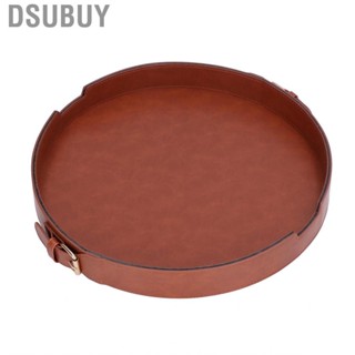 Dsubuy Nordic Leather Round Storage Tray Desktop Cosmetics Jewelry Display  Dec HG