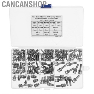 Cancanshop Screws Assortment Kit Hex Socket Screw High Strength for Mechanical Disassembly Furniture