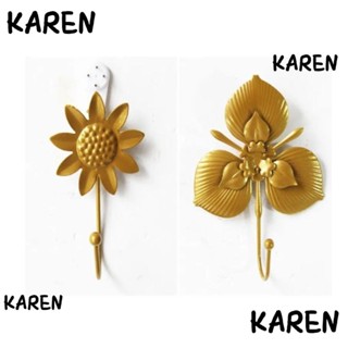 Karen ตะขอแขวนเสื้อผ้า ขนาดเล็ก จี้สีทองสวยงาม ตะขอแขวนผ้าขนหนู