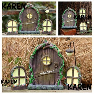 Karen โคมไฟเรซิ่น เรืองแสงในที่มืด สําหรับตกแต่งสวน ประตู หน้าต่าง DIY