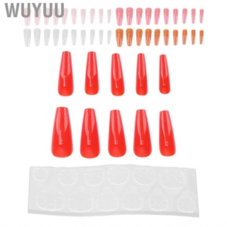 Wuyuu 10pcs Pure Color False Nail Women Girls Exquisite Fashionable Fake Tip Mani