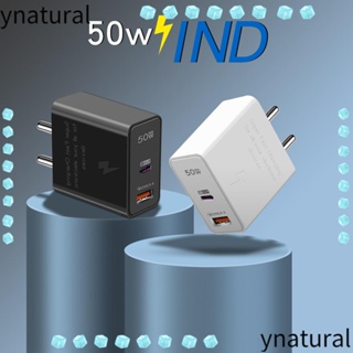 Ynatural อะแดปเตอร์ชาร์จโทรศัพท์มือถือ QC 5.0 แบบชาร์จเร็ว