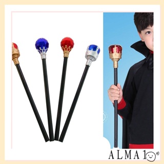 Alma King Queen Scepter พร็อพคอสเพลย์ เจ้าชายเจ้าหญิง พลาสติก คุณภาพสูง สีแดง น้ําเงิน สําหรับแต่งตัวฮาโลวีน