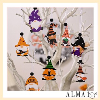 Alma จี้ไม้ รูปมนุษย์แคระน่ารัก แฮนด์เมด สําหรับแขวนตกแต่งปาร์ตี้ฮาโลวีน DIY