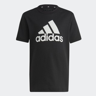 adidas ไลฟ์สไตล์ เสื้อยืด Essentials Logo เด็ก สีดำ HR5903