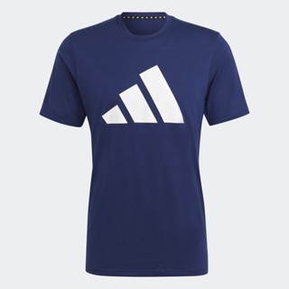 adidas เทรนนิง เสื้อยืดเทรนนิง Train Essentials Feelready Logo ผู้ชาย สีน้ำเงิน IB8275