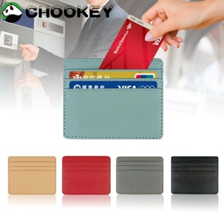 Chookey กระเป๋าสตางค์หนัง แบบบาง ใส่บัตรประจําตัวประชาชนได้ สไตล์นักธุรกิจ