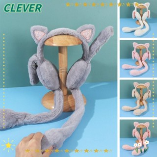 Clever ที่ปิดหูกันหนาว ผ้ากํามะหยี่ขนนิ่ม รูปแมวน่ารัก ให้ความอบอุ่น แฟชั่นฤดูหนาว สําหรับเด็ก