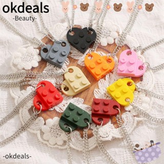 Okdeals สร้อยคอ จี้รูปหัวใจอิฐ สไตล์พังก์ ของขวัญวาเลนไทน์