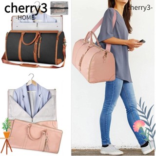 Cherry3 กระเป๋าเดินทาง กระเป๋าถือ หนัง PU พับได้ จุของได้เยอะ