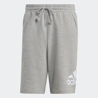 adidas ไลฟ์สไตล์ กางเกงขาสั้นผ้าเฟรนช์เทอร์รีย์ Essentials Big Logo ผู้ชาย สีเทา IC9403