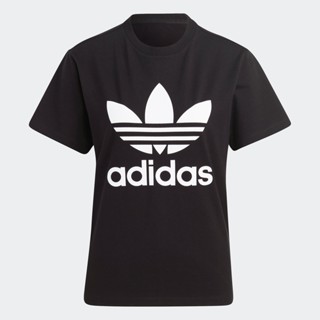 adidas ไลฟ์สไตล์ เสื้อยืด Adicolor Classics Trefoil ผู้หญิง สีดำ IB7421