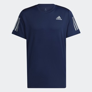 adidas วิ่ง เสื้อยืด Own the Run ผู้ชาย สีน้ำเงิน HM8445