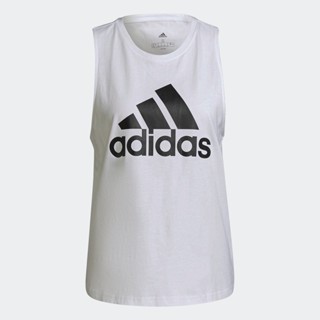 adidas ไลฟ์สไตล์ เสื้อกล้าม Essentials Big Logo ผู้หญิง สีขาว H10199