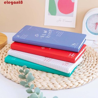 Elegant สมุดโน้ตแพลนเนอร์ ลายตาราง แบบพกพา DIY เครื่องเขียน สําหรับนักเรียน