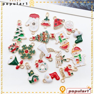 Popular จี้ฟิกเกอร์เรซิ่น รูปการ์ตูนสโนว์แมน กวางเอลก์ แฮนด์เมด DIY สําหรับแขวนตกแต่งบ้าน คริสต์มาส 20-100 ชิ้น