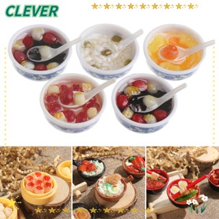 Clever หม้อหุงข้าว ขนมหวาน ก๋วยเตี๋ยว อาหารปลอม DIY สุ่มสี สําหรับตกแต่งบ้านตุ๊กตา 1 ชิ้น