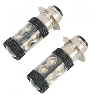 ไฟหน้า LED 6000K H6M 1200LM 12V-24V สีขาว แบบเปลี่ยน อุปกรณ์เสริม 2 ชิ้น