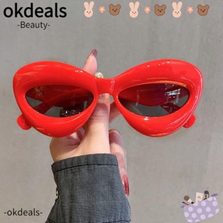 Okdeals Y2K แว่นตากันแดด 2000s UV400 แว่นตากันแดด สไตล์ฮิปฮอป