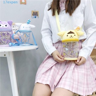 Expen กระเป๋าสะพายไหล่ PVC ใส ลายการ์ตูน Melody Cinnamoroll น่ารัก สําหรับนักเรียน