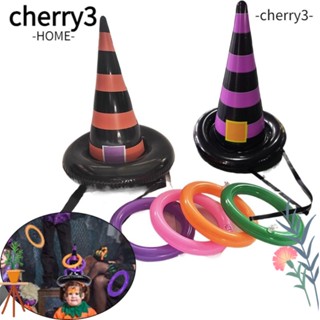 Cherry3 ของเล่นห่วงยางเป่าลม รูปหมวกแม่มด ใช้ซ้ําได้ สําหรับงานปาร์ตี้ กลางแจ้ง