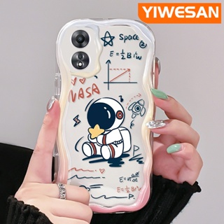 เคสโทรศัพท์มือถือแบบนิ่ม ใส กันกระแทก ลายการ์ตูนนักบินอวกาศน่ารัก สําหรับ OPPO A58 5G A58X 5G A78 5G A1X 5G A55 5G A98 5G F23 5G A1 5G