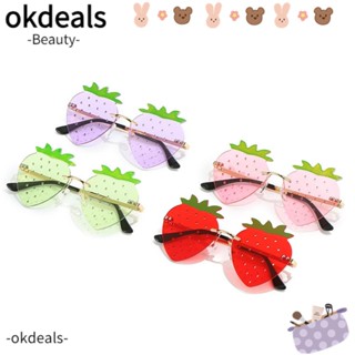 Okdeals แว่นตากันแดด สตรอเบอร์รี่ เทศกาลที่ไม่ซ้ําใคร แว่นตาคลื่น