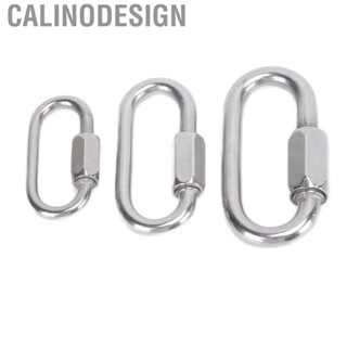 Calinodesign Locking Carabiner  High Breaking and Pulling Force Hex Screw Design Stainless Steel Quick Link for Climbing