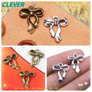 Clever จี้สร้อยคอ รูปโบว์ โลหะผสมสังกะสี 2 สี 40 ชิ้น