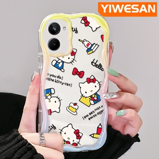 เคสโทรศัพท์มือถือ ซิลิโคนใส ลายเฮลโลคิตตี้ แมว สีสันสดใส สําหรับ Realme 10