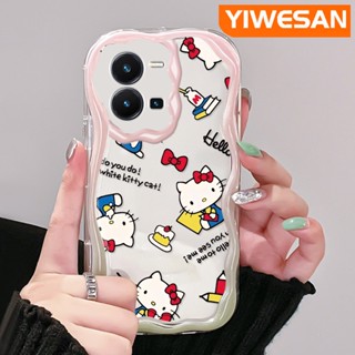 เคสโทรศัพท์มือถือ ซิลิโคนใส ลายเฮลโลคิตตี้ แมว สีสันสดใส สําหรับ vivo Y35 5G Y36 5G Y35