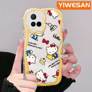 เคสโทรศัพท์มือถือ ซิลิโคนนุ่ม ใส ลายเฮลโลคิตตี้ แมว สีสันสดใส สําหรับ VIVO Y21 2021 Y21G Y33s Y21s Y21e Y21a Y21t T1x 4G