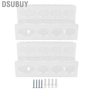 Dsubuy 2pcs Wall Mounted  Rack Acrylic Toothpaste Holder Stand Home