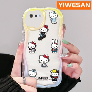 เคสโทรศัพท์มือถือ ซิลิโคนใส ลายเฮลโลคิตตี้ และกระต่าย สีสันสดใส สําหรับ Realme C2 C2S OPPO A1K