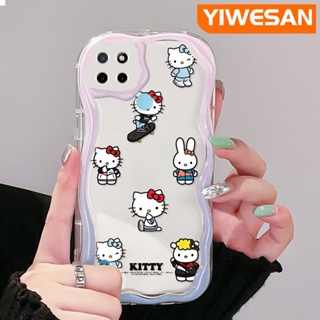 เคสโทรศัพท์มือถือ ซิลิโคนใส ลายเฮลโลคิตตี้ และกระต่าย สีสันสดใส สําหรับ Realme C21Y C25Y